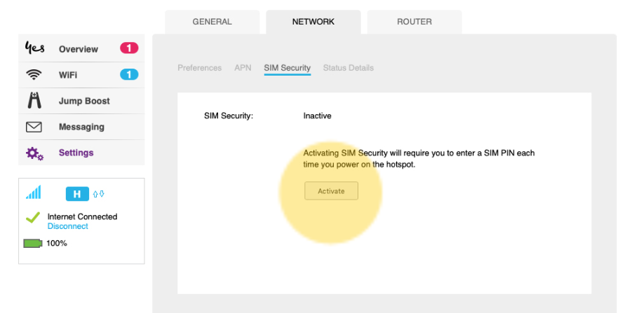 SIM Security: Inactive