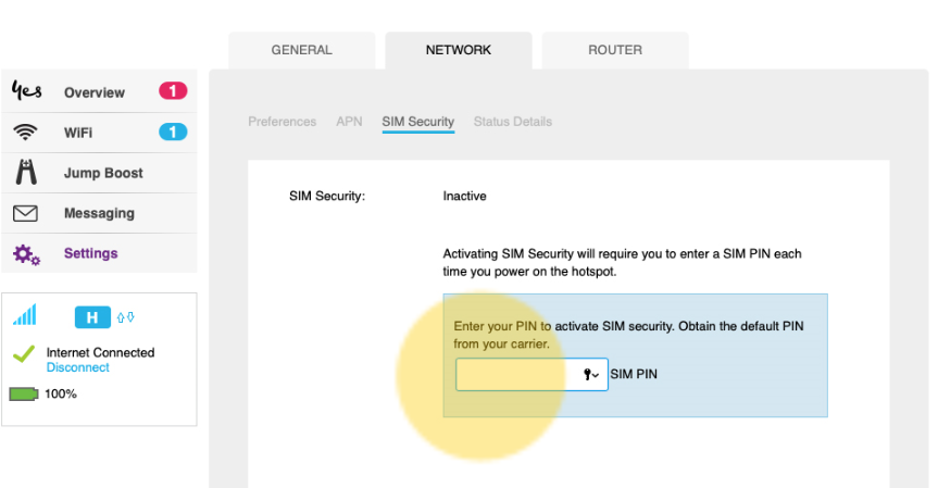 Enter your PIN to activate SIM security