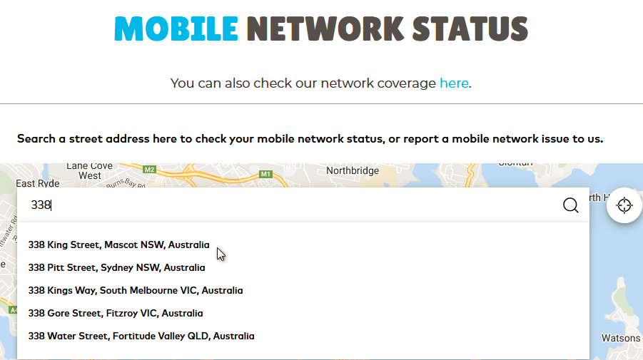 mobile network status